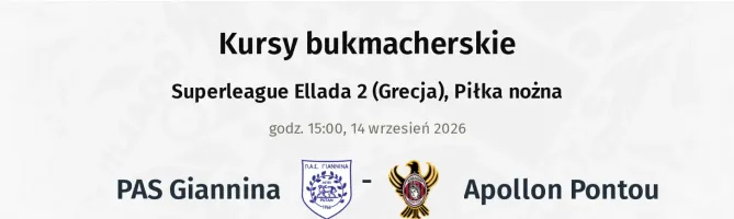 Panionios - Apollon Pontou kursy bukmacherskie