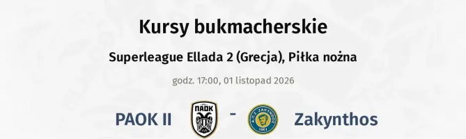PAOK II - Zakynthos kursy bukmacherskie