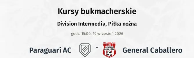 Paraguari AC - General Caballero kursy bukmacherskie