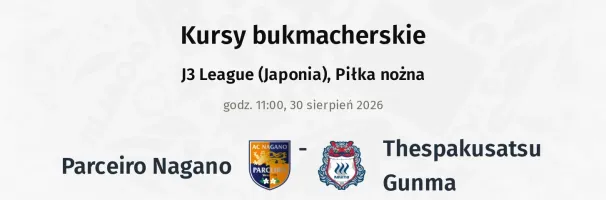 Parceiro Nagano - Thespakusatsu Gunma kursy bukmacherskie