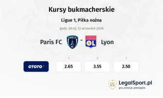 Paris FC - Lyon kursy bukmacherskie