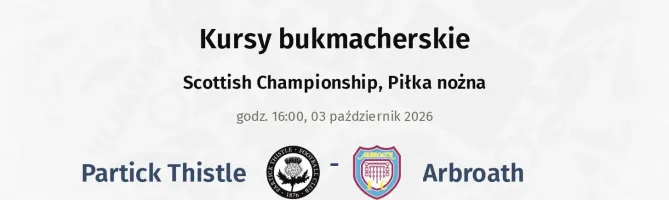 Partick Thistle - Arbroath kursy bukmacherskie