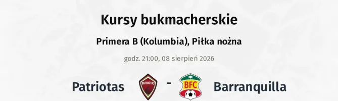 Patriotas - Barranquilla kursy bukmacherskie
