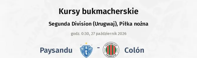 Paysandu - Colón kursy bukmacherskie