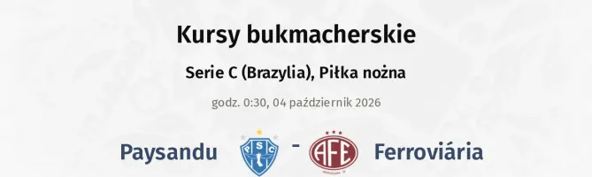 Paysandu - Ferroviária kursy bukmacherskie