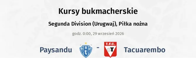 Paysandu - Tacuarembo kursy bukmacherskie