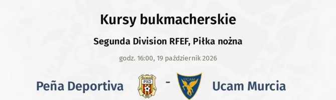Peña Deportiva - Ucam Murcia kursy bukmacherskie