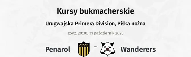 Penarol - Wanderers kursy bukmacherskie