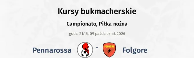 Pennarossa - Folgore kursy bukmacherskie