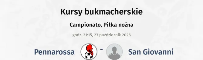 Pennarossa - San Giovanni kursy bukmacherskie