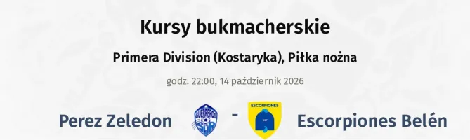 Perez Zeledon - Escorpiones Belén kursy bukmacherskie