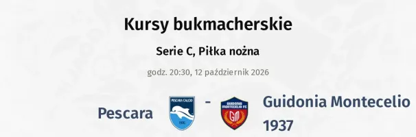Pescara - Guidonia Montecelio 1937 kursy bukmacherskie