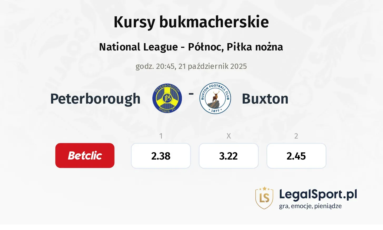 Peterborough Sports - Buxton kursy bukmacherskie