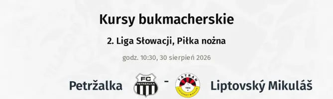 Petržalka - Liptovský Mikuláš kursy bukmacherskie