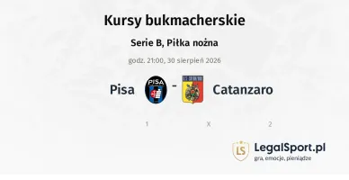 Pisa - Catanzaro kursy bukmacherskie