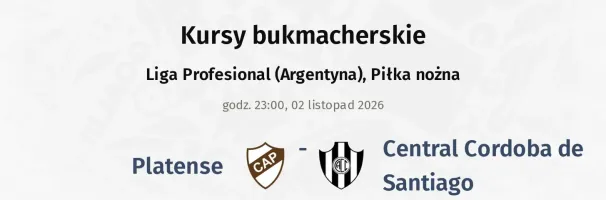 Platense - Central Cordoba de Santiago kursy bukmacherskie