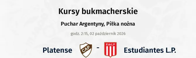 Platense - Estudiantes L.P. kursy bukmacherskie