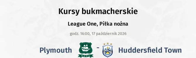 Plymouth - Huddersfield Town kursy bukmacherskie