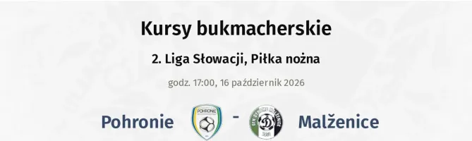 Pohronie - Malženice kursy bukmacherskie