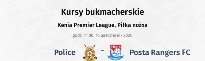 Police - Posta Rangers FC kursy bukmacherskie