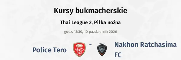 Police Tero - Nakhon Ratchasima FC kursy bukmacherskie