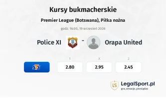 Police XI - Orapa United kursy bukmacherskie