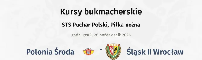 Polonia Środa - Śląsk Wrocław II kursy bukmacherskie