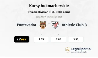 Pontevedra - Athletic Club B kursy bukmacherskie
