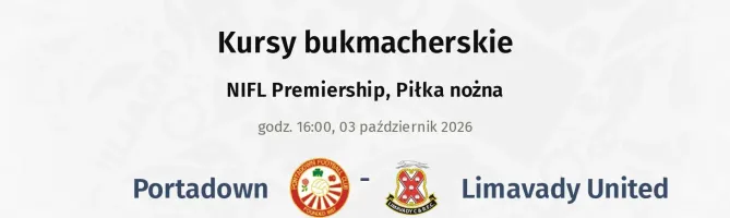 Portadown - Limavady United kursy bukmacherskie
