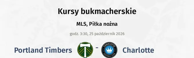 Portland Timbers - Charlotte kursy bukmacherskie
