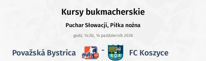 Považská Bystrica - FK Košice kursy bukmacherskie