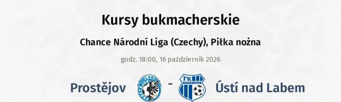 Prostějov - Ústí nad Labem kursy bukmacherskie