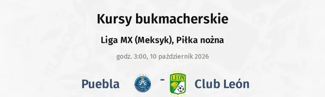 Puebla - Club Leon kursy bukmacherskie