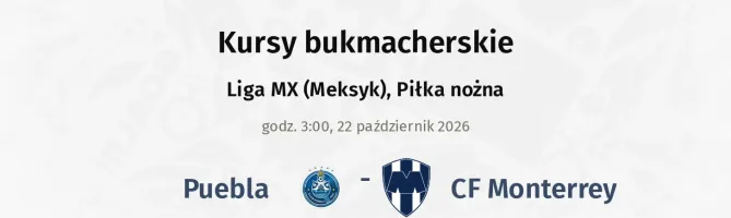 Puebla - Monterrey kursy bukmacherskie