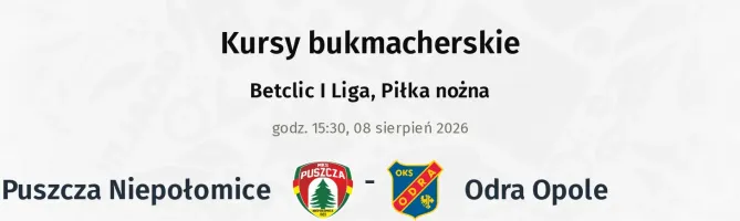 Puszcza Niepołomice - Odra Opole kursy bukmacherskie