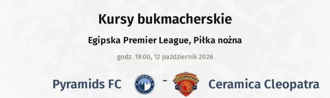 Pyramids FC - Ceramica Cleopatra kursy bukmacherskie