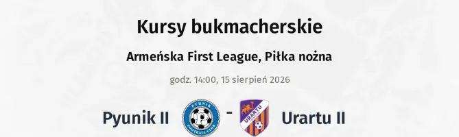Pyunik II - Urartu II kursy bukmacherskie