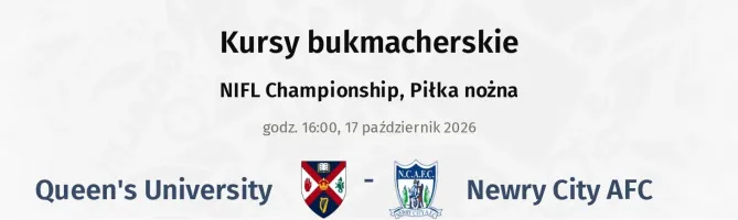 Queen's University - Newry City AFC kursy bukmacherskie