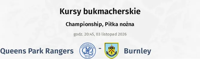 Queens Park Rangers - Burnley kursy bukmacherskie