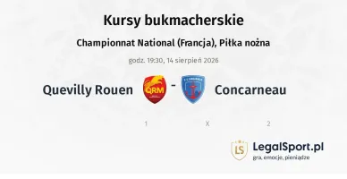 Quevilly Rouen - Concarneau kursy bukmacherskie