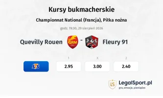 Quevilly Rouen - Fleury 91 kursy bukmacherskie