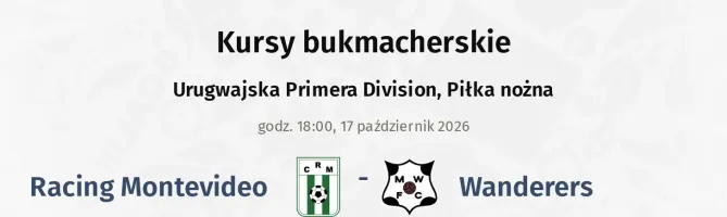 Racing Montevideo - Wanderers kursy bukmacherskie