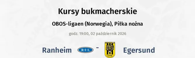 Ranheim - Egersund kursy bukmacherskie