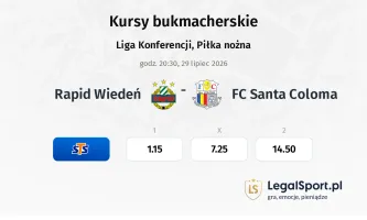 Rapid Wiedeń - FC Santa Coloma kursy bukmacherskie