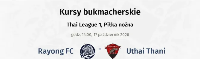 Rayong FC - Uthai Thani kursy bukmacherskie