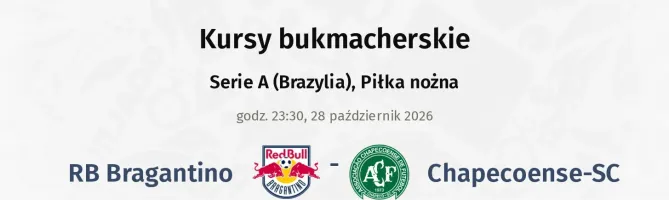 RB Bragantino - Chapecoense-sc kursy bukmacherskie