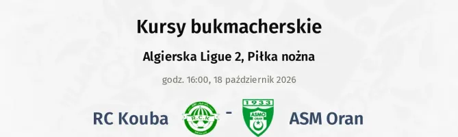 RC Kouba - ASM Oran kursy bukmacherskie