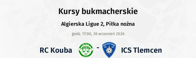RC Kouba - ICS Tlemcen kursy bukmacherskie