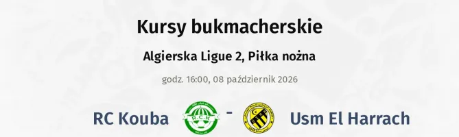 RC Kouba - Usm El Harrach kursy bukmacherskie