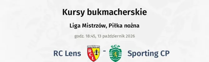 RC Lens - Sporting CP kursy bukmacherskie
